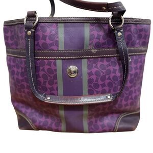 Coach Chelsea 15137 Signature Heritage Tote Purse Satchel Handbag